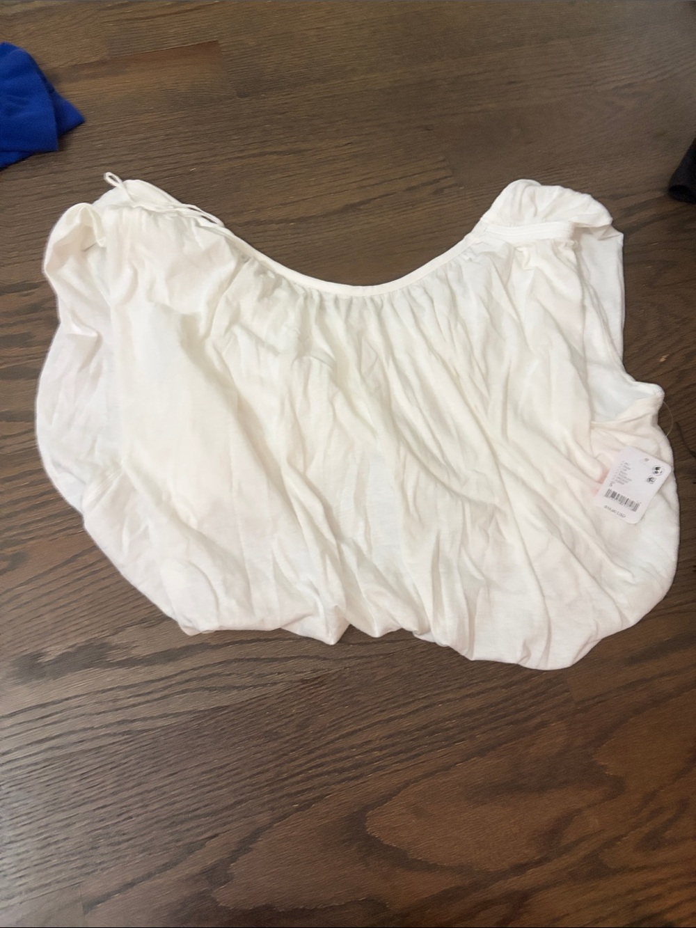 Free People White Off-Shoulder Crop Top